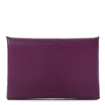 Hermes Chevre Chamkila Calvi Card Case Anemone 1 of 8