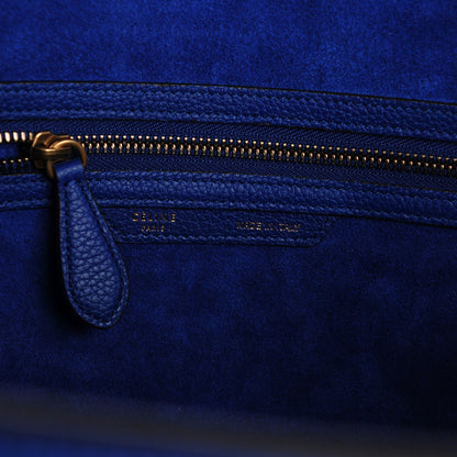 Celine Drummed Calfskin Mini Luggage Indigo 7 of 8