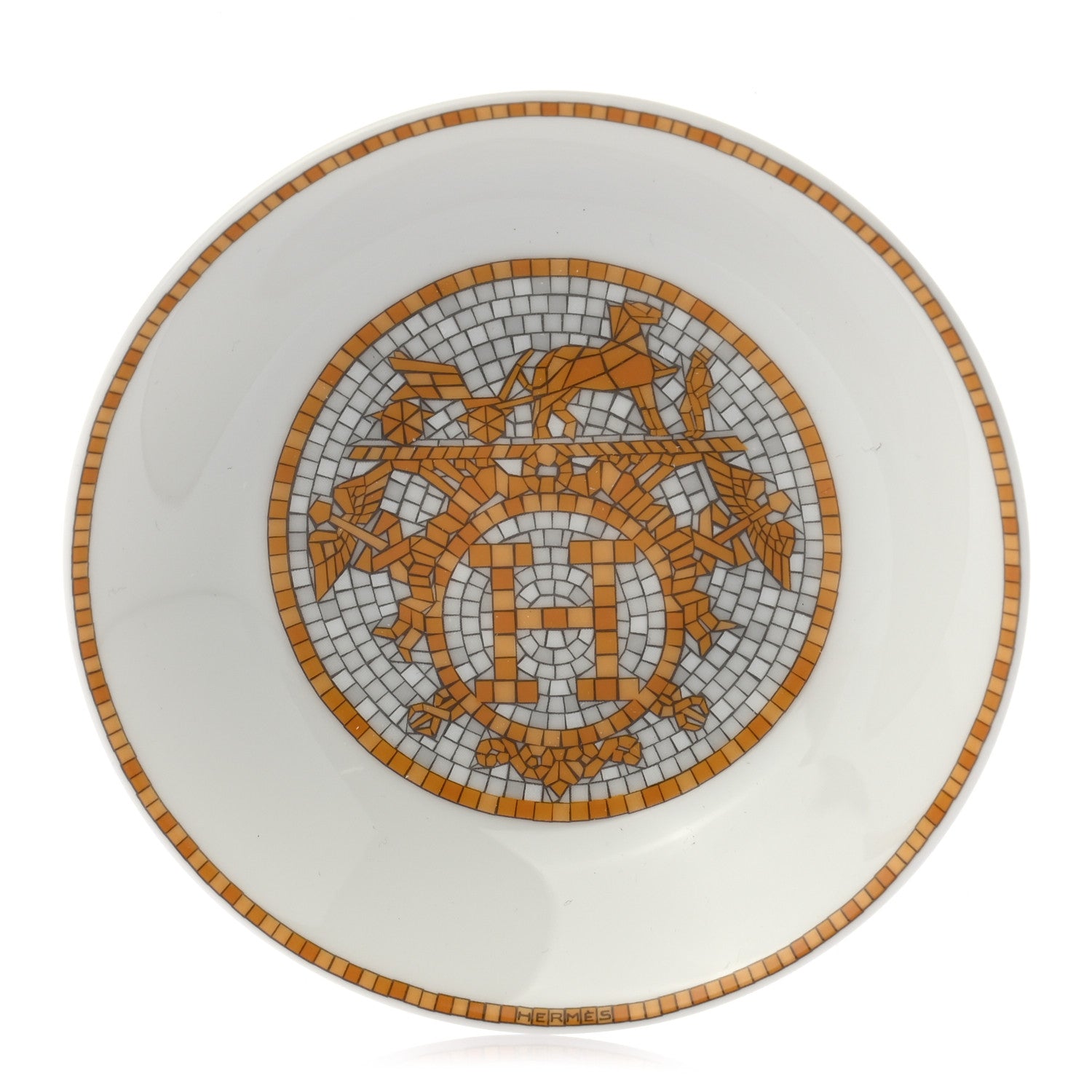 Hermes Porcelain Mosaique au 24 Soy Dish 1 of 6