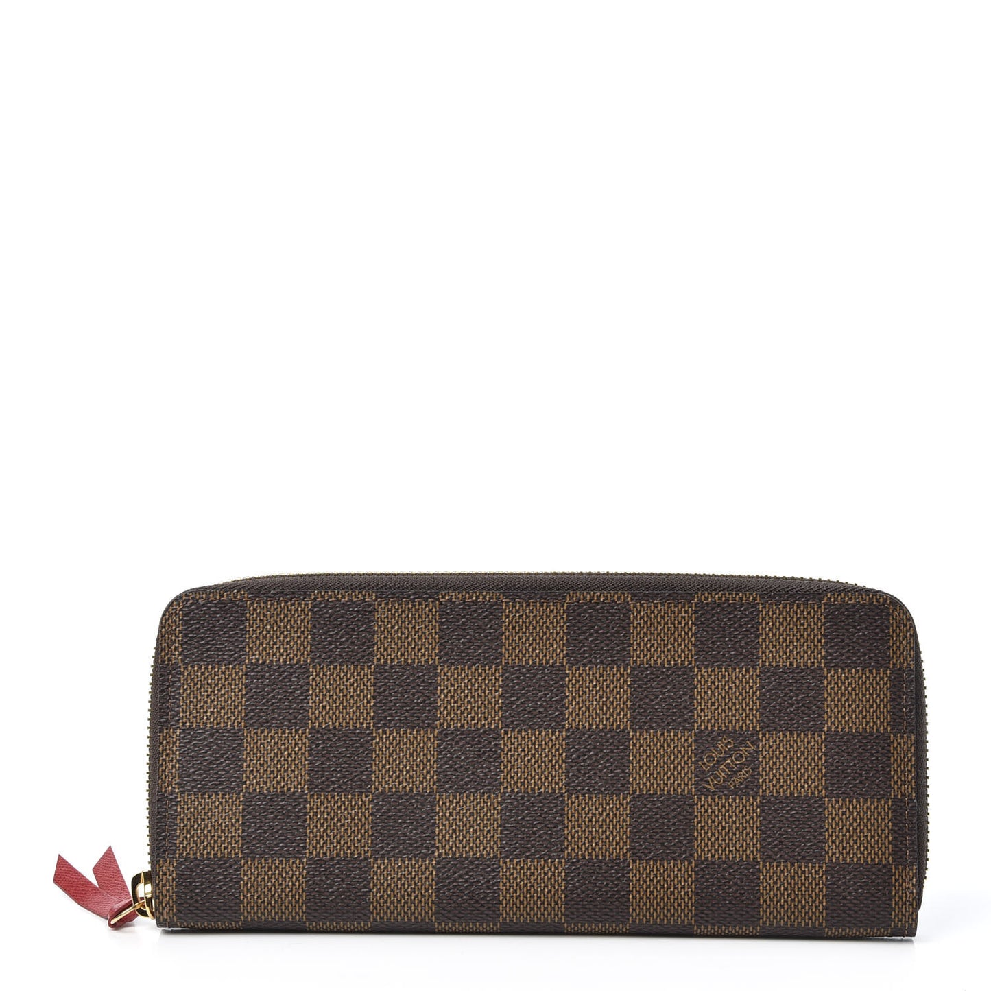Damier Ebene Clemence Wallet Cherry