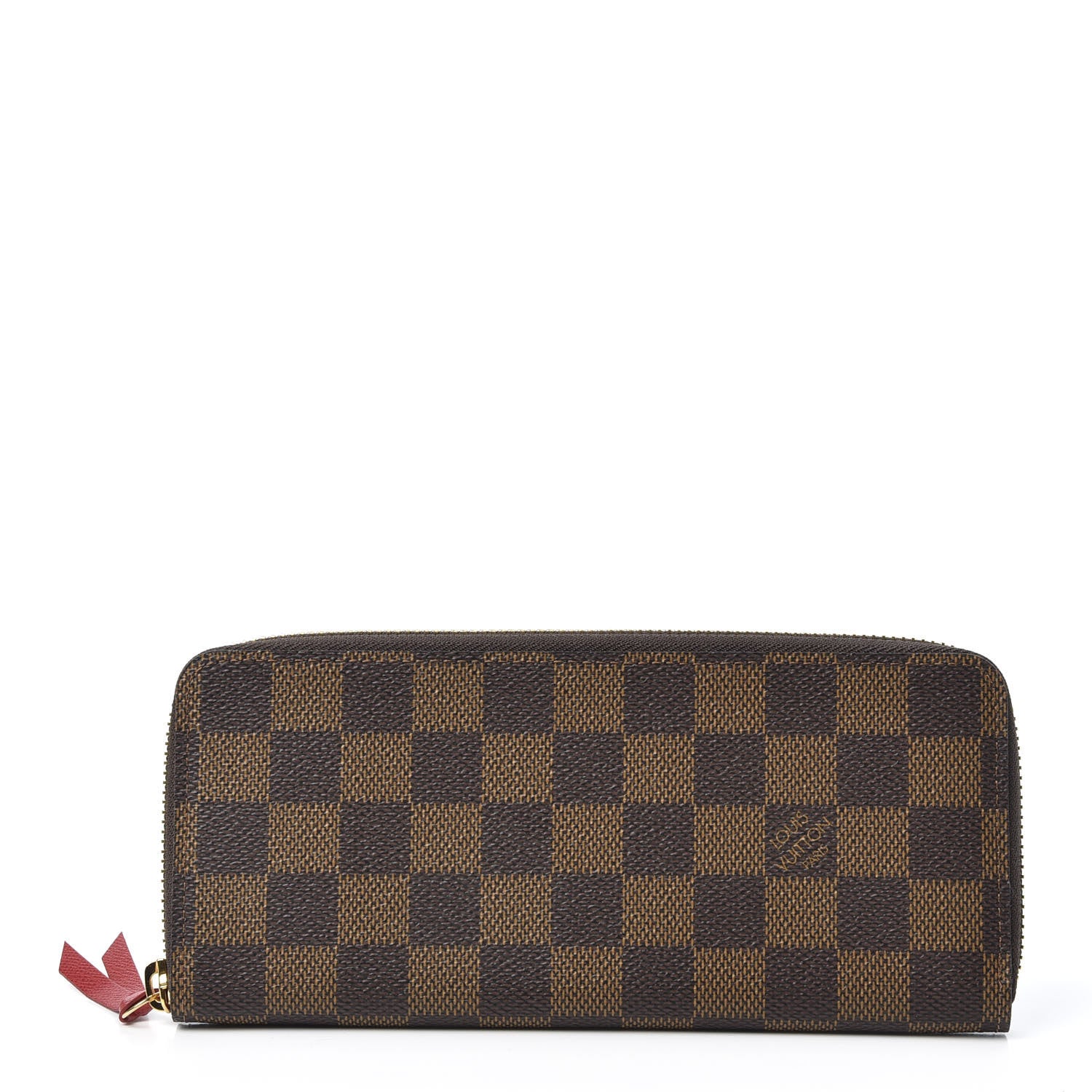 Louis Vuitton Damier Ebene Clemence Wallet Cherry 1 of 9