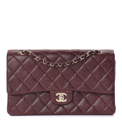Chanel Iridescent Caviar Quilted Medium Double Flap Red 1 of 11