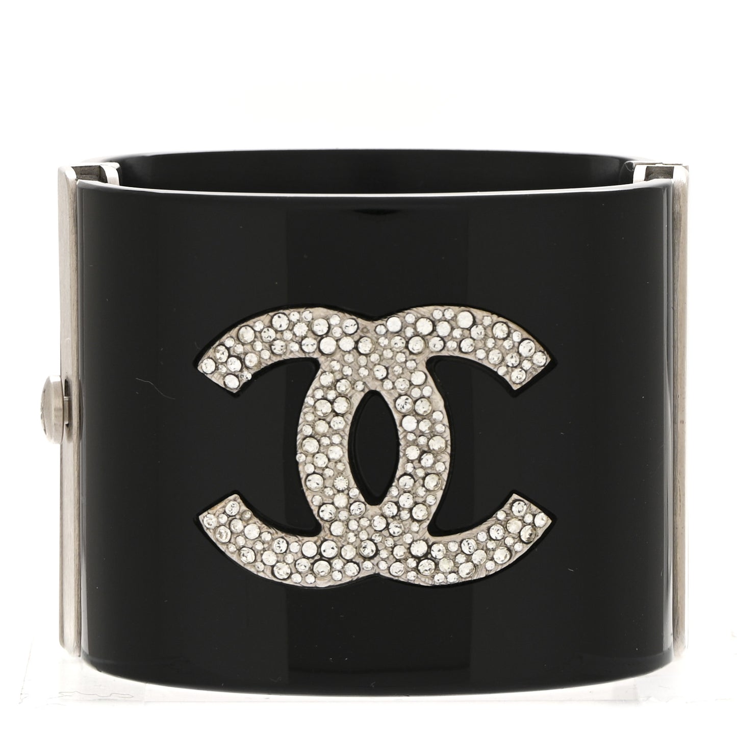 Resin Crystal CC Wide Cuff Black