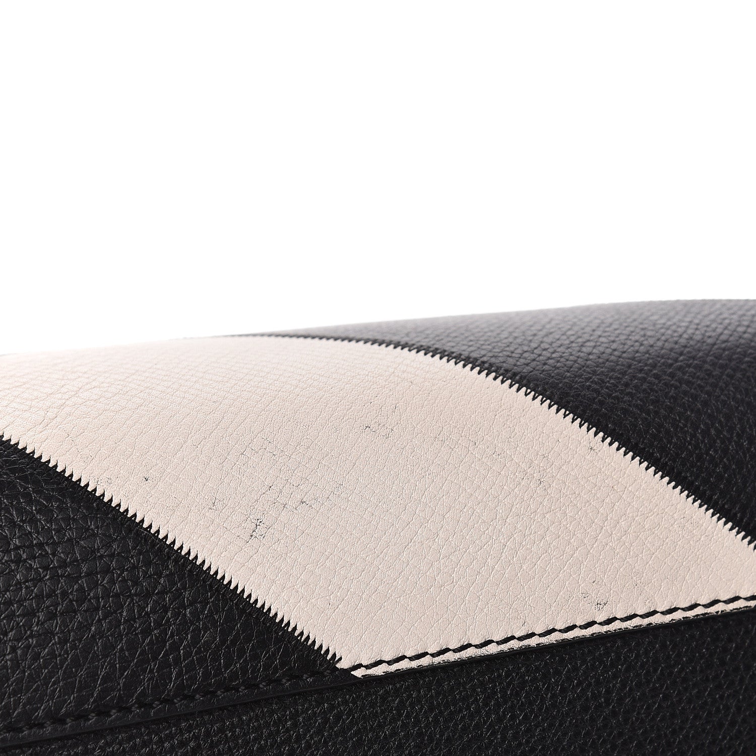 Burberry Grainy Calfskin Patchwork Medium Banner Tote Black White 17 of 22