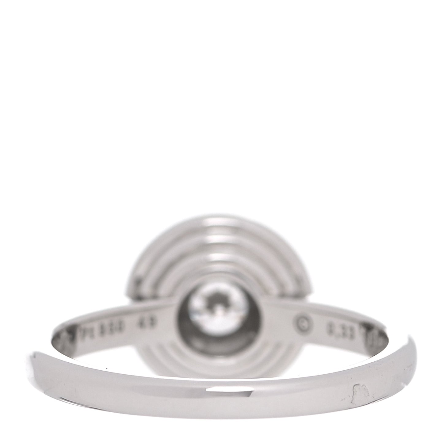 Platinum Diamond .33ct D'Amour Solitaire Engagement Ring 49 4.75