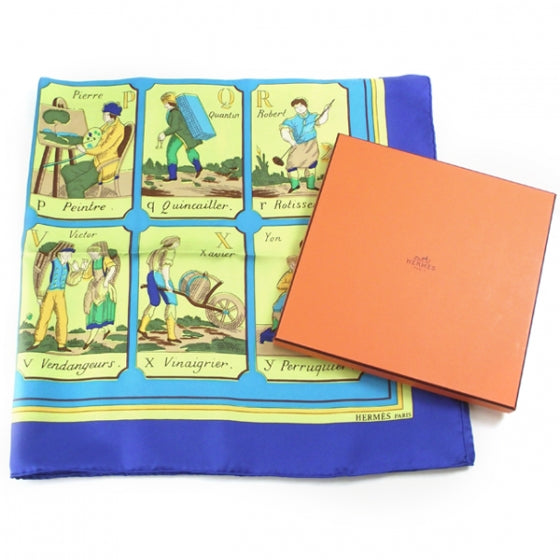 Silk Scarf Alphabet de Metiers Careers