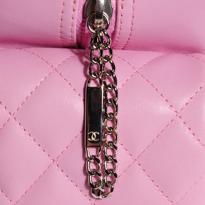Chanel Calfskin Quilted Large Cambon Multipocket Reporter Pink Black 8 of 8
