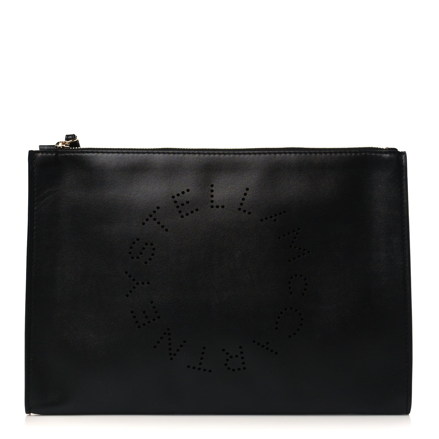 Stella McCartney Alter Nappa Perforated Logo Pouch Black 1 of 6