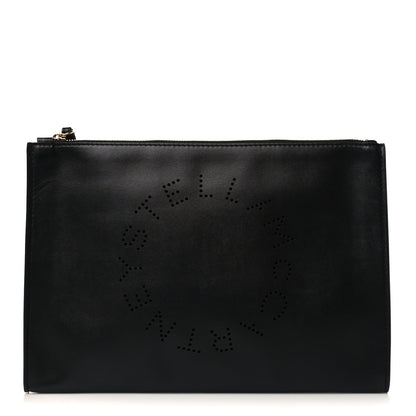 Stella McCartney Alter Nappa Perforated Logo Pouch Black 1 of 6