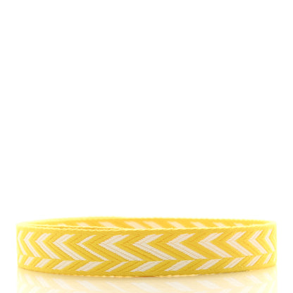 Hermes Toile Swift 25mm Sangle ZigZag Shoulder Strap Jaune De Naples White 2 of 4