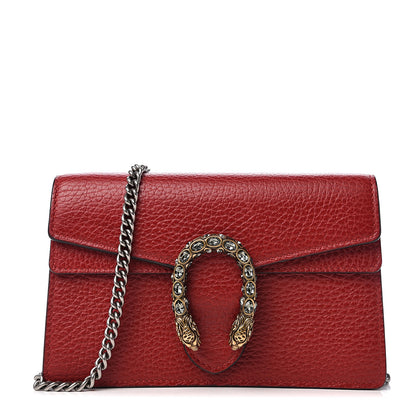 Gucci Calfskin Super Mini Dionysus Shoulder Bag Hibiscus Red 1 of 8