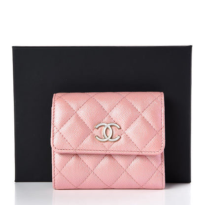 Chanel Iridescent Caviar Quilted Small Flap Wallet Rose Pink 9 of 9