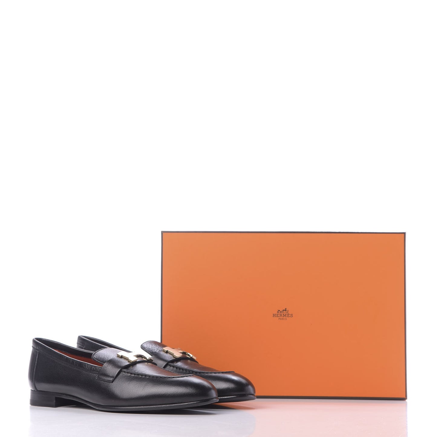 Goatskin Paris Loafers 38.5 Black