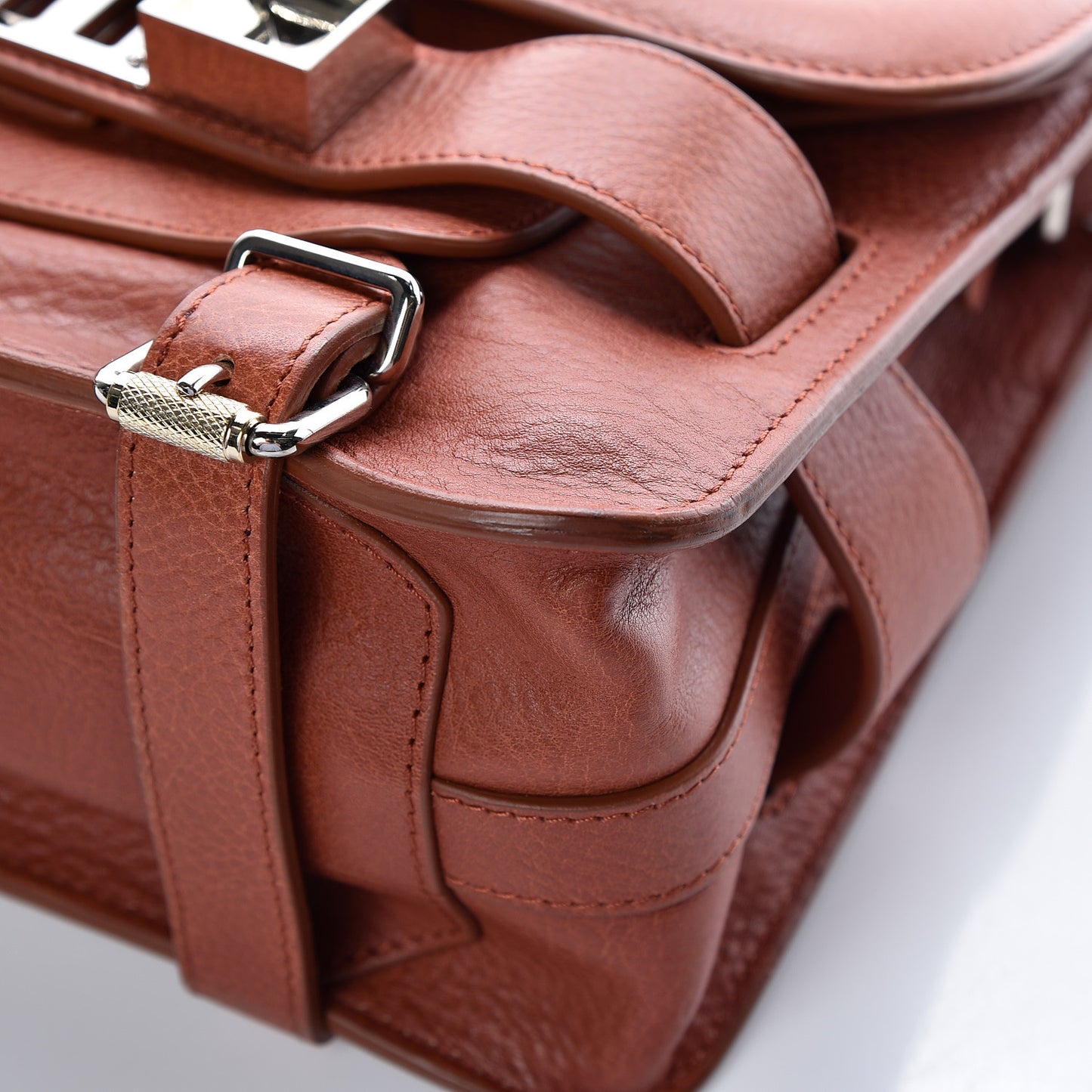 Calfskin PS11 Classic Shoulder Bag Saddle