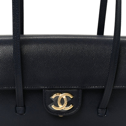 Chanel Shiny Caviar Mini Preppy Coco Shoulder Bag Dark Blue 7 of 10