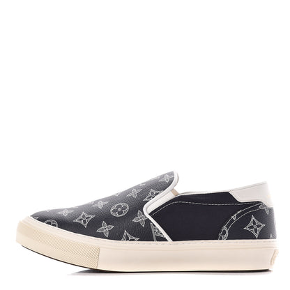 Louis Vuitton Savane Monogram Trocadero Slip On Sneakers 7.5 Encre 1 of 11