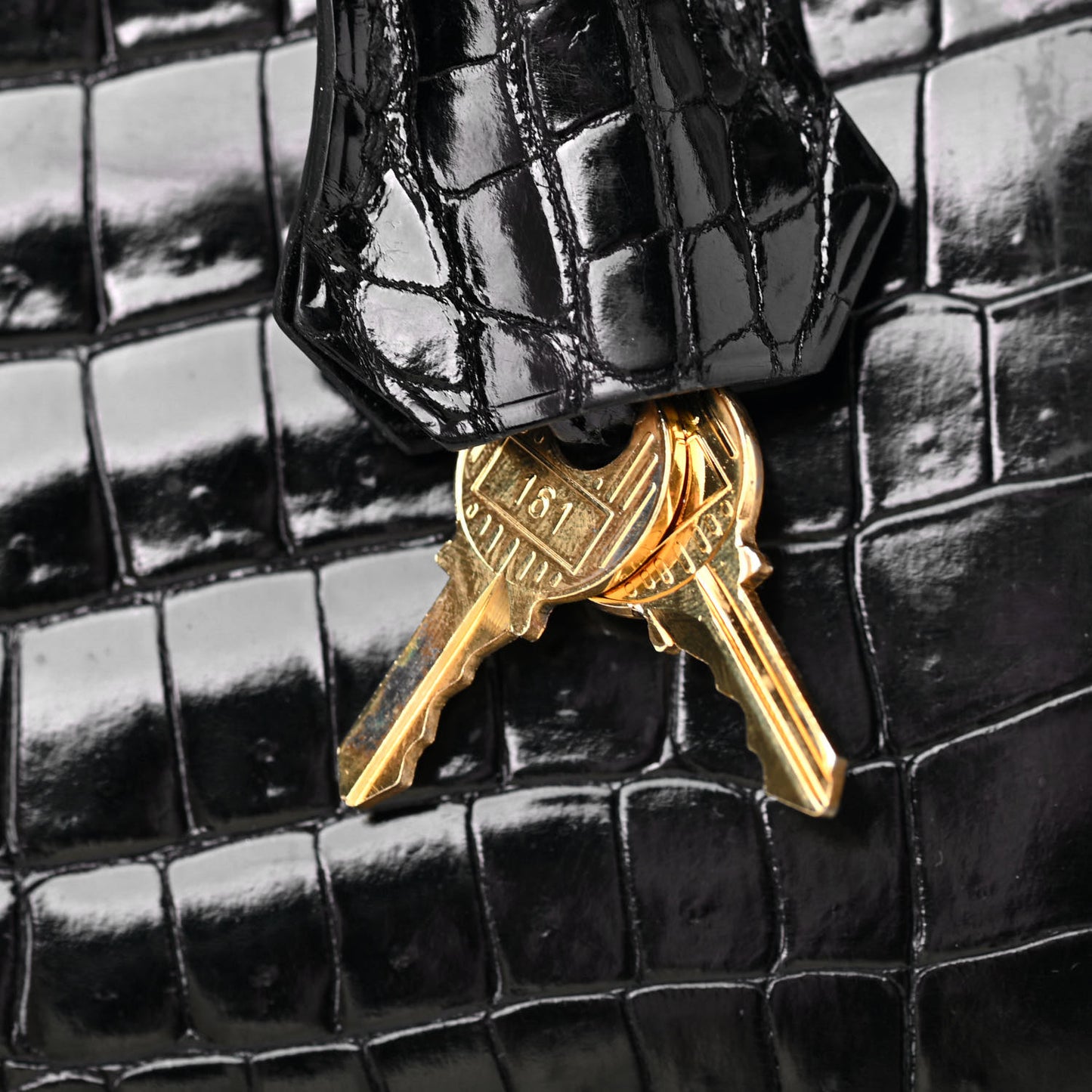 Shiny Niloticus Crocodile Birkin 30 Black