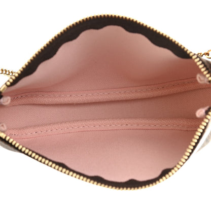 Louis Vuitton Damier Ebene 2020 Christmas Animation Big Wheel Mini Pochette Accessories Rose Ballerine 5 of 7