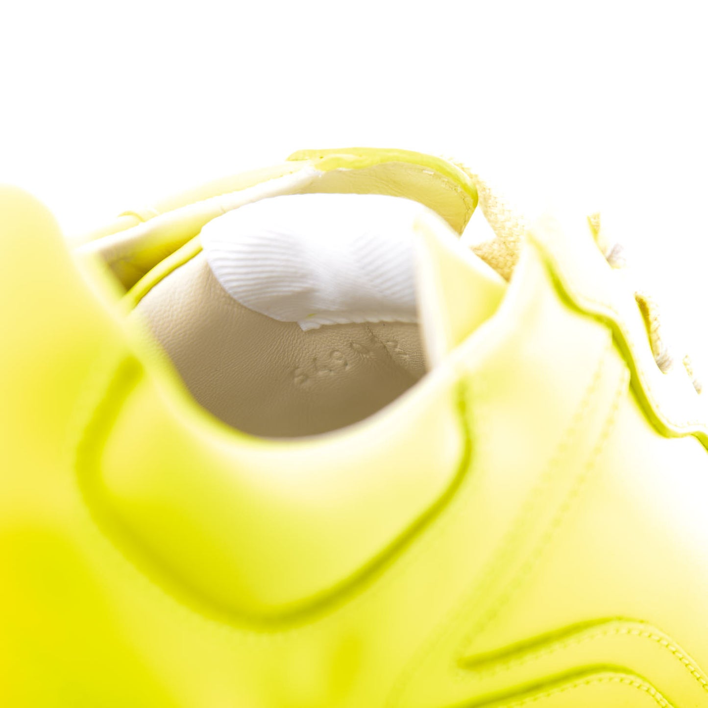 Calfskin Mens Rhyton Sneakers 10 Yellow Fluo