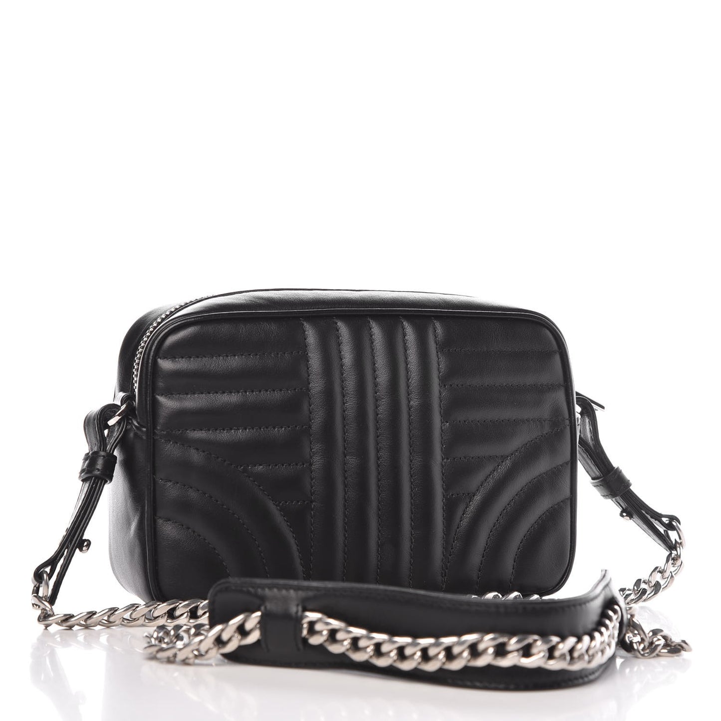 Soft Calfskin Diagramme Crossbody Bag Black