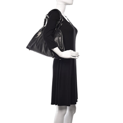 Prada Soft Calfskin Dome Sachel Black 2 of 15