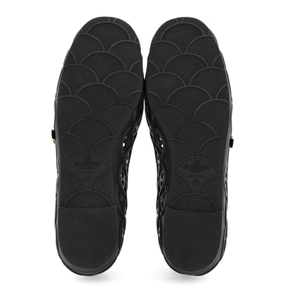 Valentino Garavani Scalloped Rubber VLogo Ondette Ballerina Flats 41 Black 6 of 9