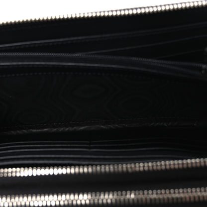 Gucci Microguccissima Zip Around Top Handle Travel Wallet Black 5 of 9