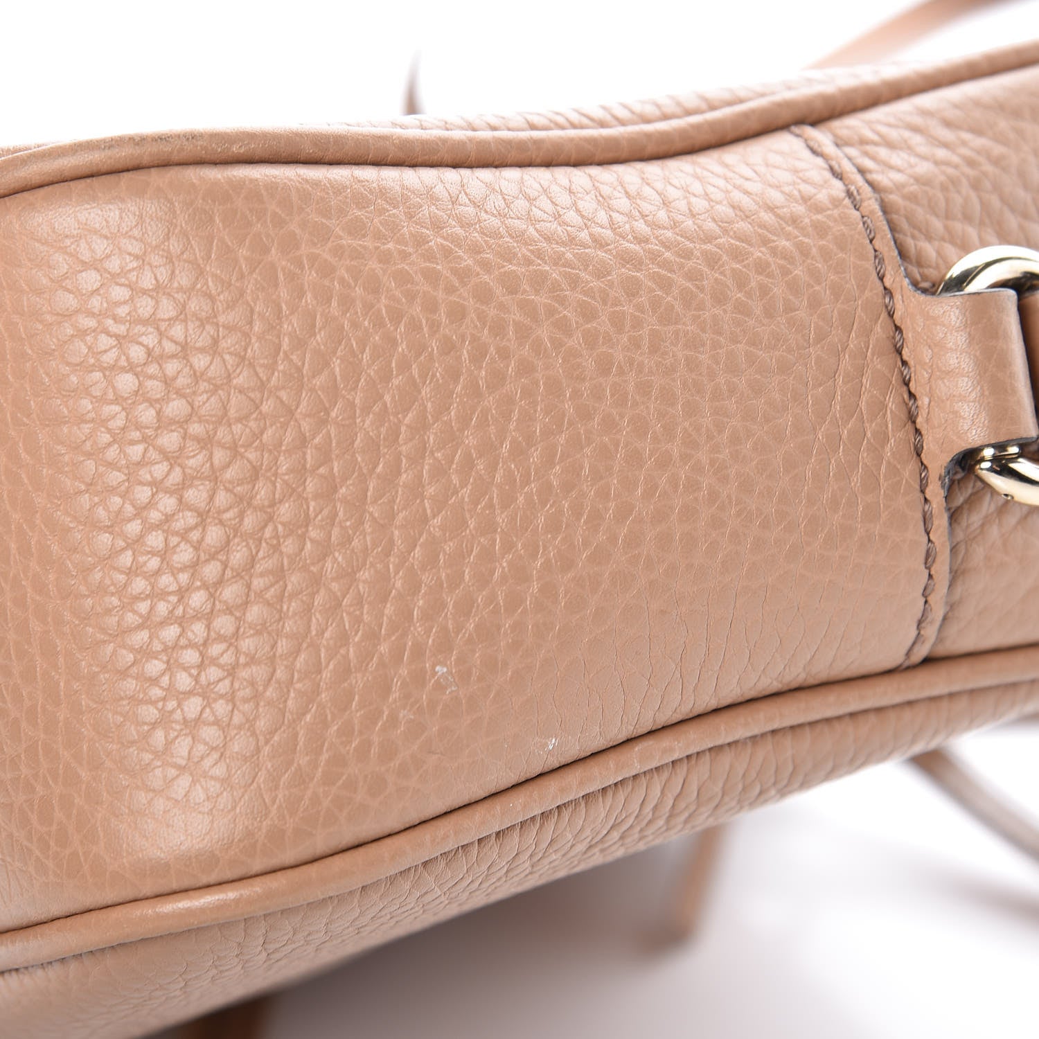 Gucci Pebbled Calfskin Small Soho Disco Bag Camelia 11 of 14