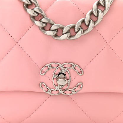 Chanel Goatskin Quilted Medium Chanel 19 Flap Light Pink 8 of 10