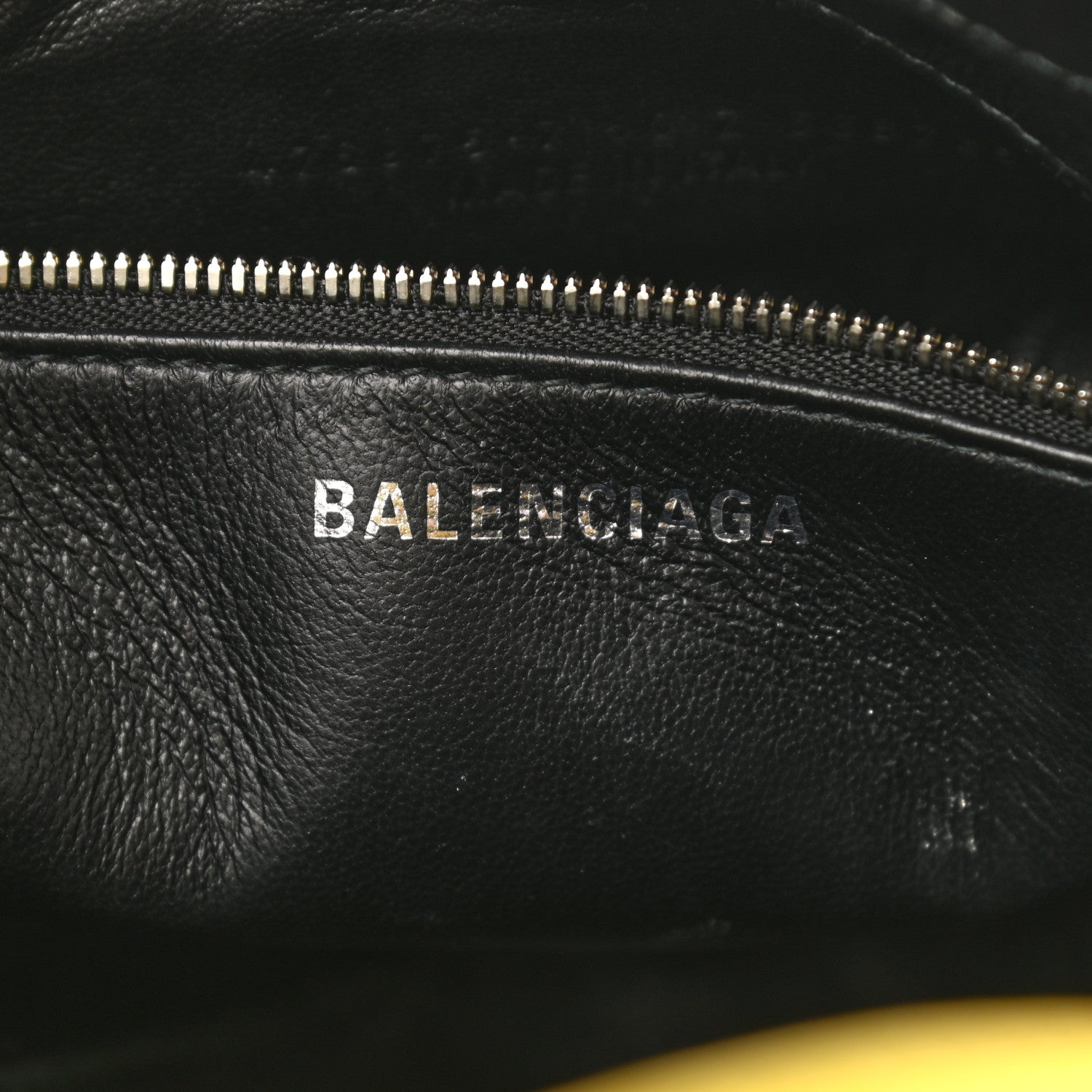 Balenciaga Shiny Day Calfskin Logo S Triangle Duffle Jaune Black 10 of 25
