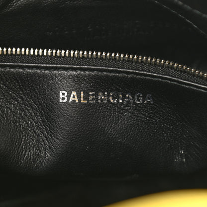 Balenciaga Shiny Day Calfskin Logo S Triangle Duffle Jaune Black 10 of 25