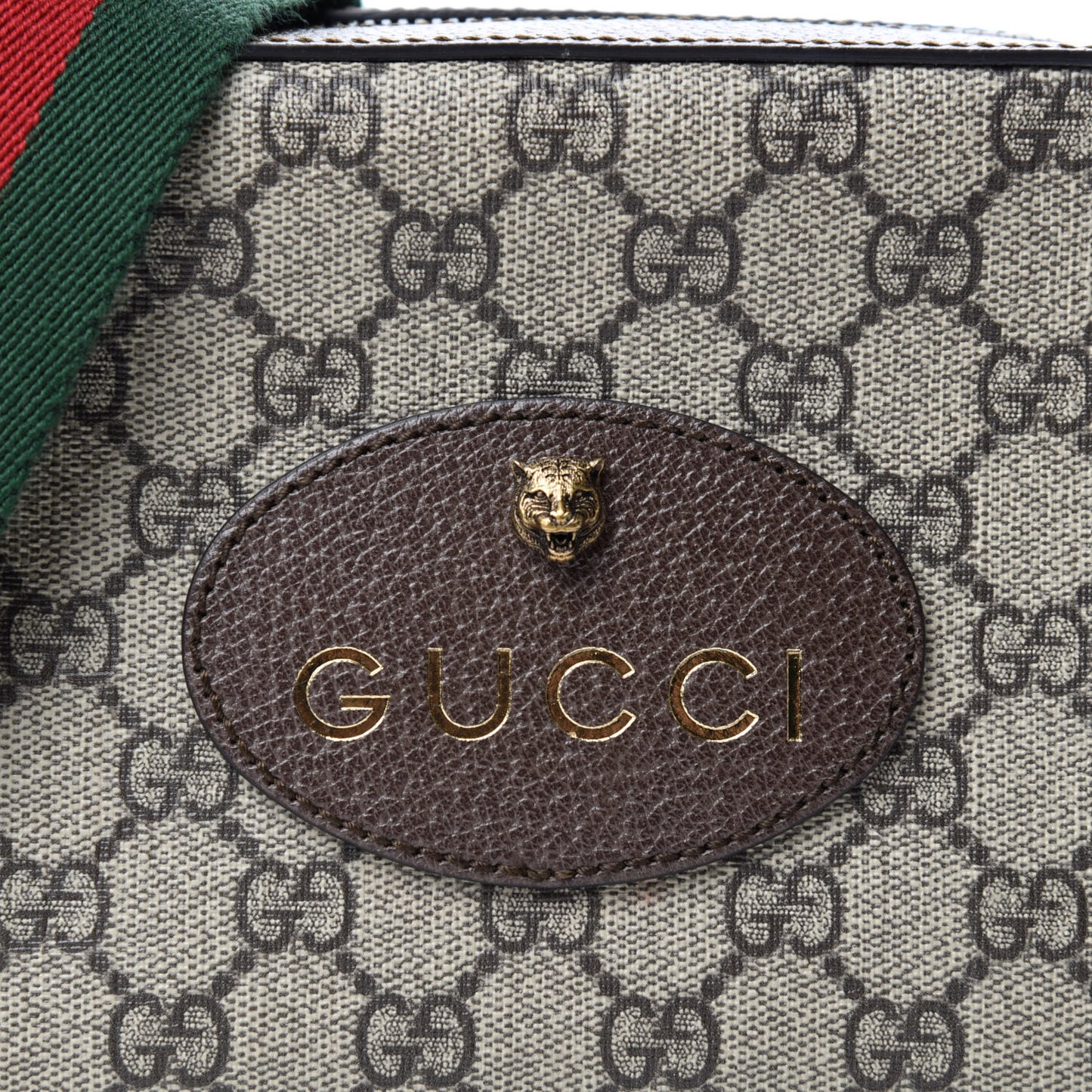 GG Supreme Monogram Web Neo Vintage Shoulder Bag Beige New Acero Crop