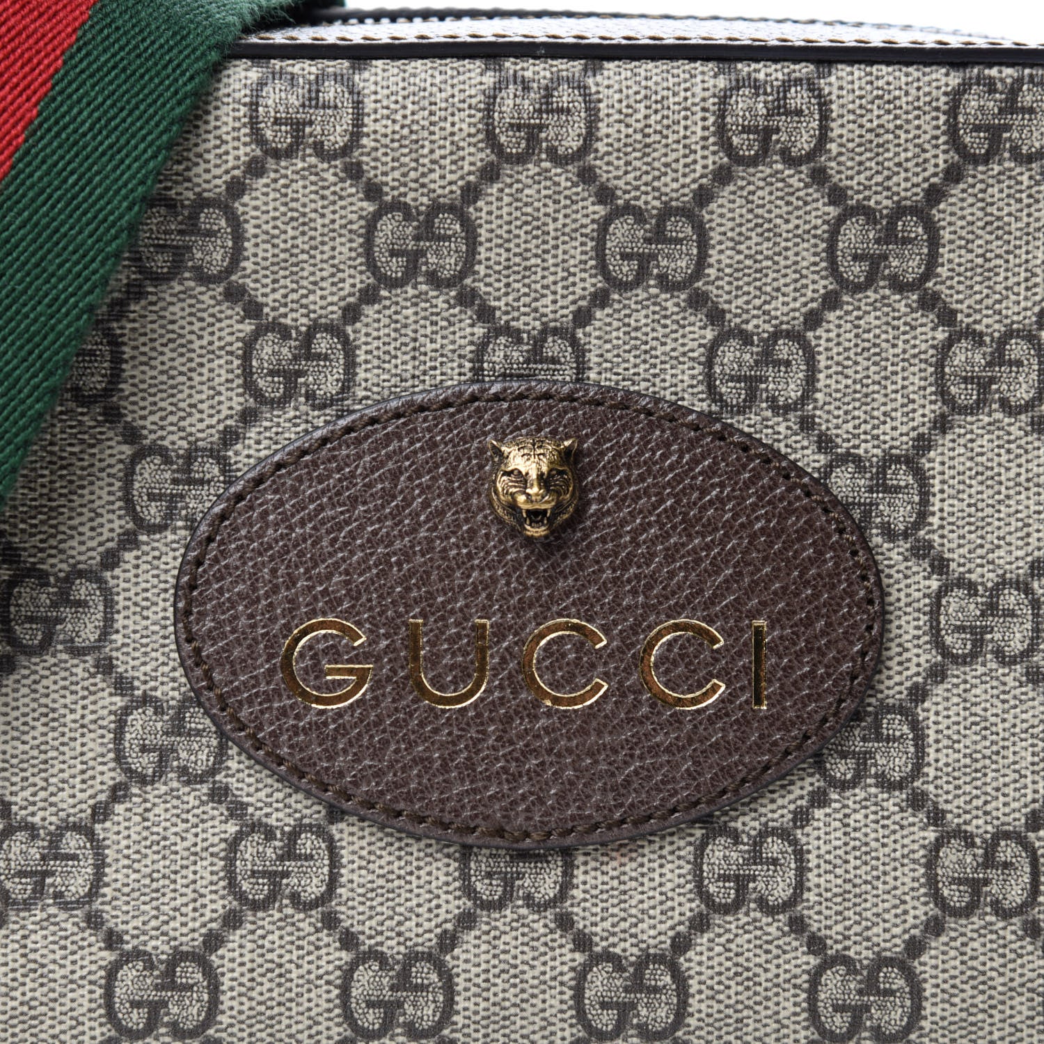 Gucci GG Supreme Monogram Web Neo Vintage Shoulder Bag Beige New Acero Crop 10 of 11