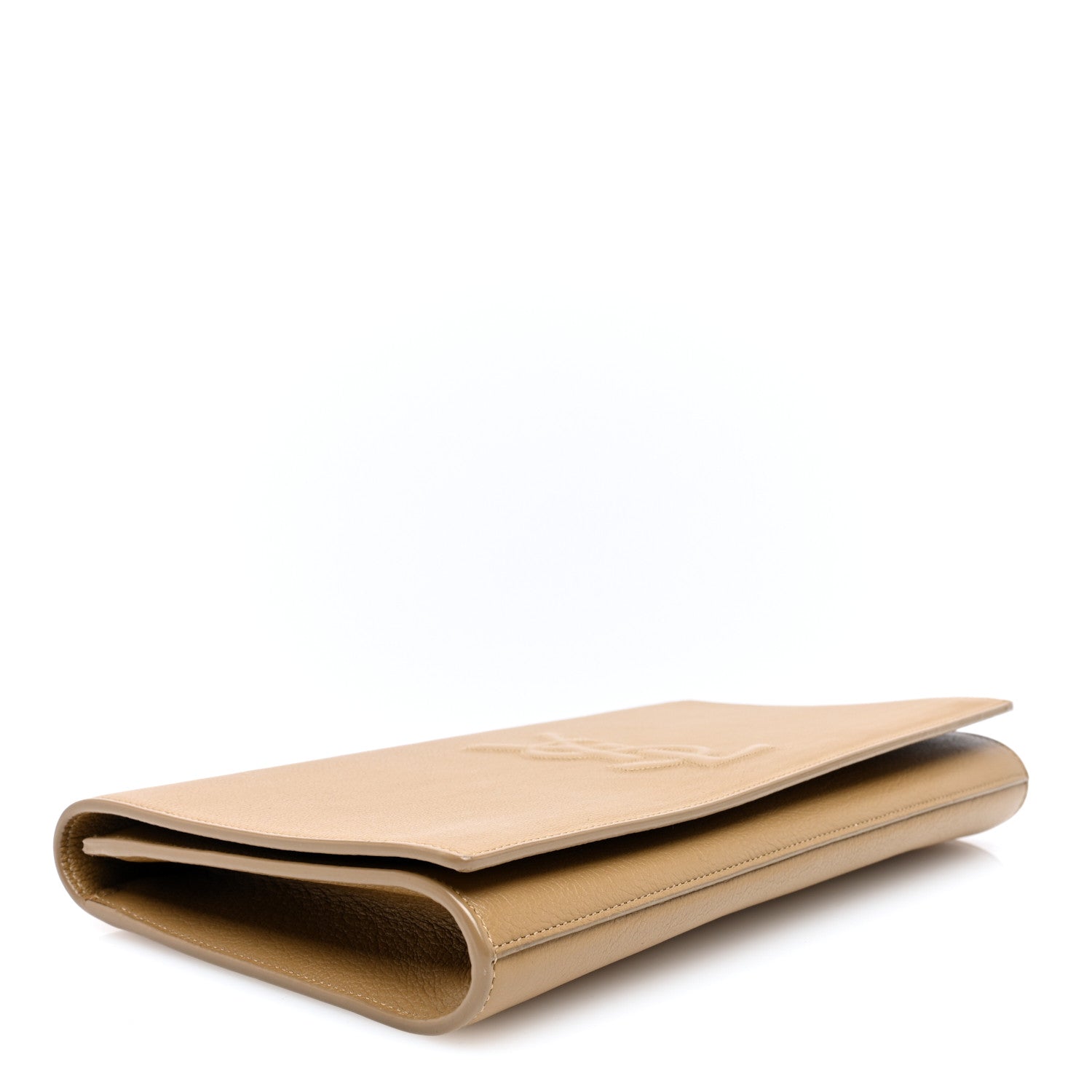Saint Laurent Calfskin Large Belle De Jour Clutch Beige 4 of 9