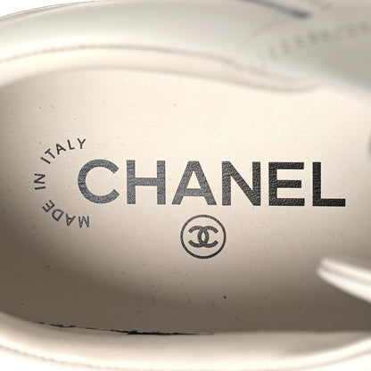 Chanel Calfskin CC Womens Sneakers 36 White Black 9 of 9