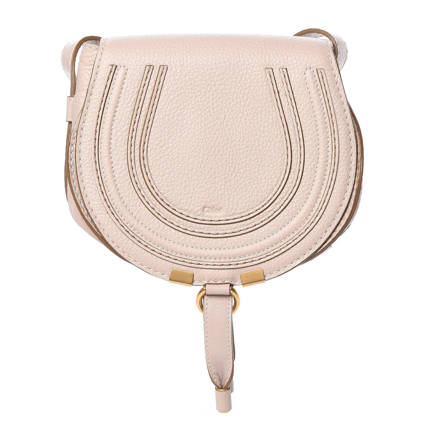 Calfskin Mini Marcie Round Crossbody Bag Abstract White