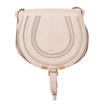 Chloe Calfskin Mini Marcie Round Crossbody Bag Abstract White 1 of 11