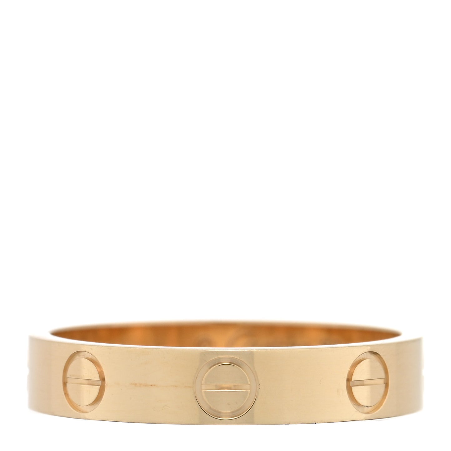 18K Yellow Gold 3.5mm LOVE Wedding Band Ring 53 6.5