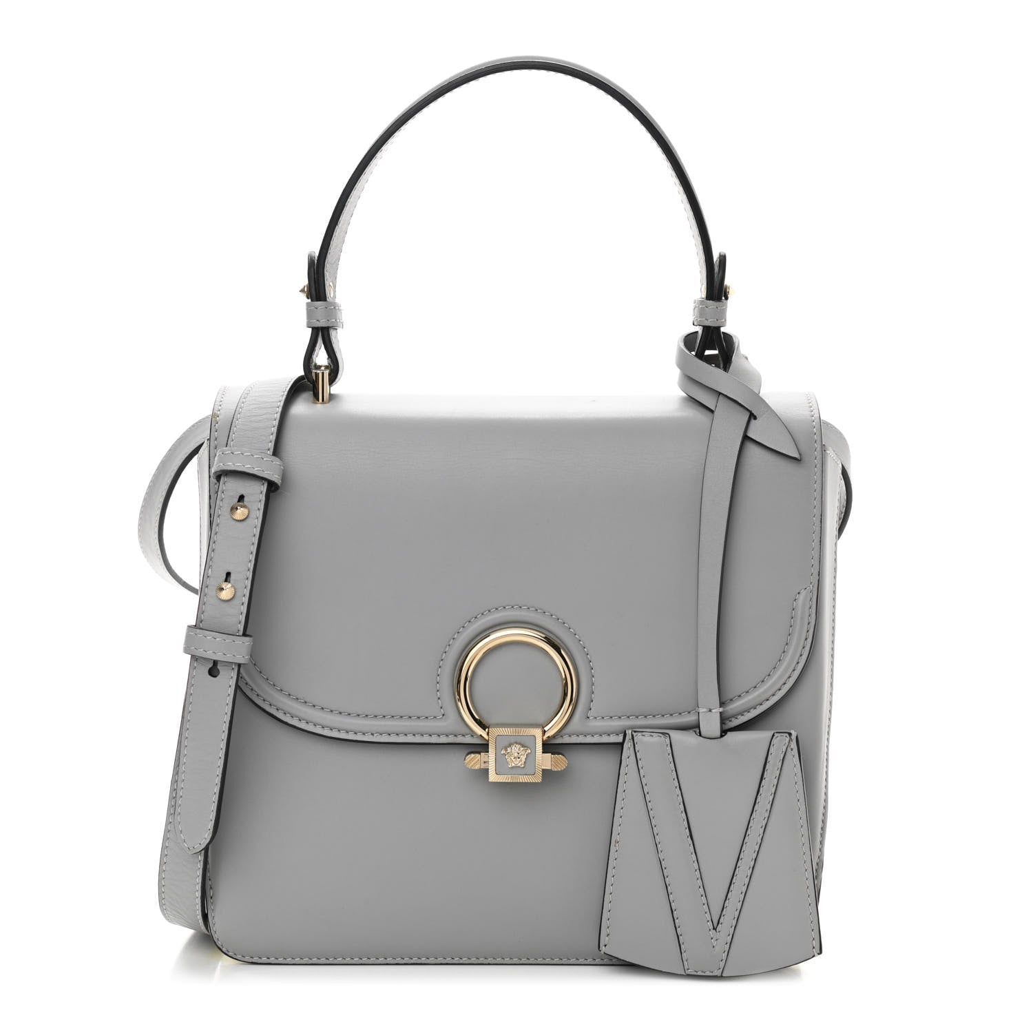 Versace Nappa DV ONE Satchel Grey 1 of 10