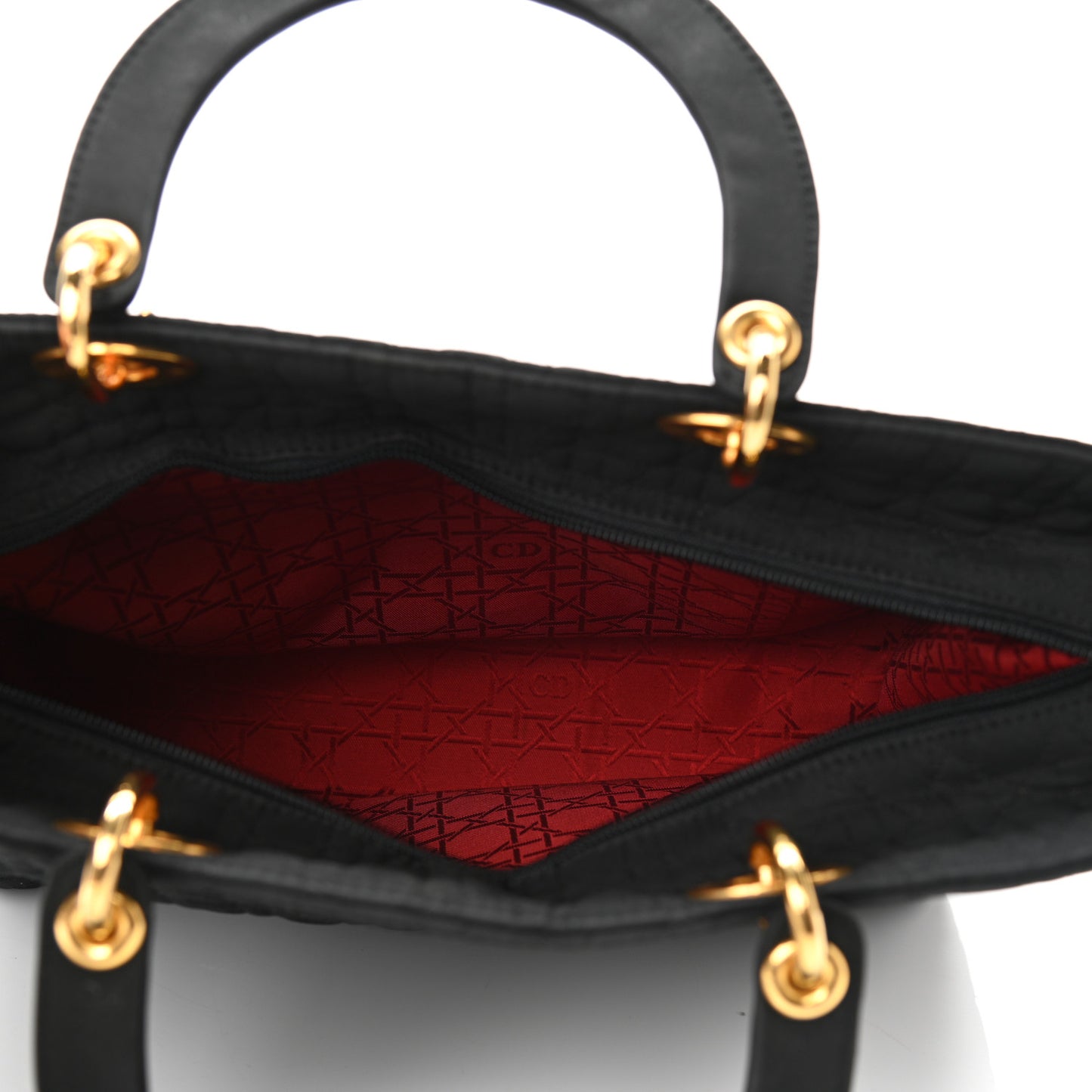 Nylon Cannage Large Lady Dior Black