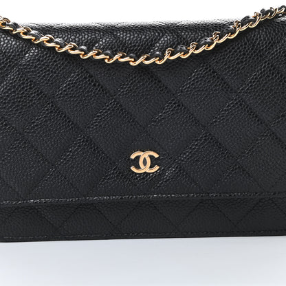 Chanel Caviar Quilted Wallet On Chain WOC Black 9 of 14