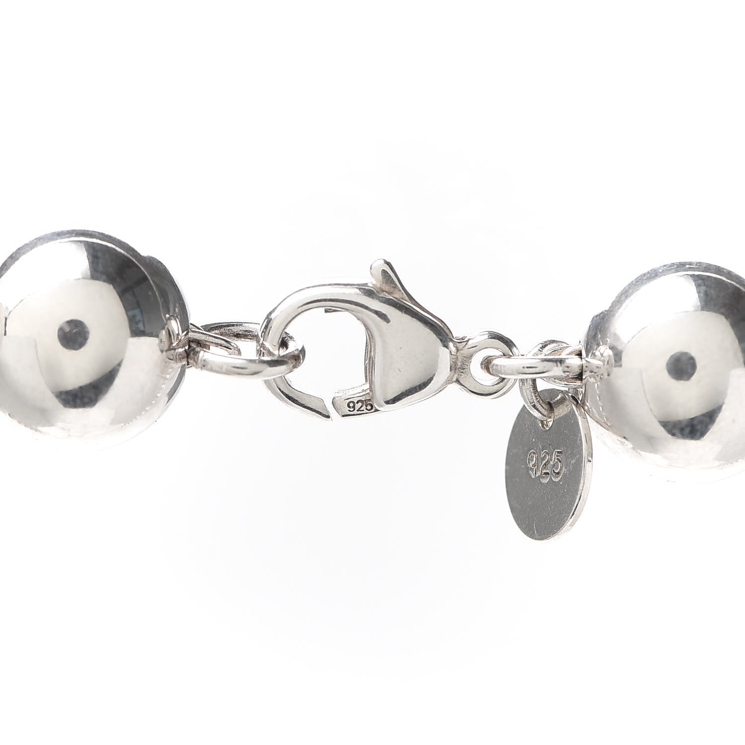 Tiffany Sterling Silver 10mm HardWear Ball Necklace 36" 4 of 6