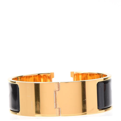 Hermes Enamel Wide Clic Clac H Bracelet PM Black 3 of 5