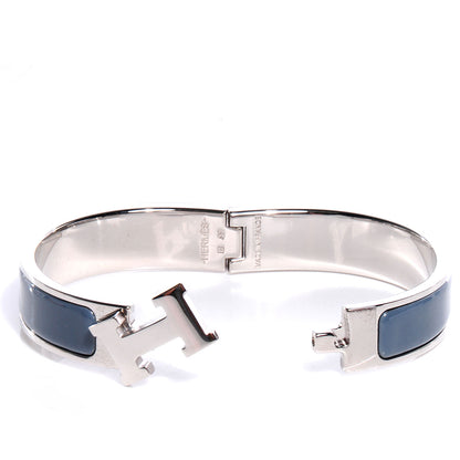 Hermes Enamel Narrow Clic Clac H Bracelet PM Slate 3 of 6