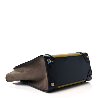 Celine Baby Grained Calfskin Nubuck Micro Tri-Color Luggage Olive 4 of 10
