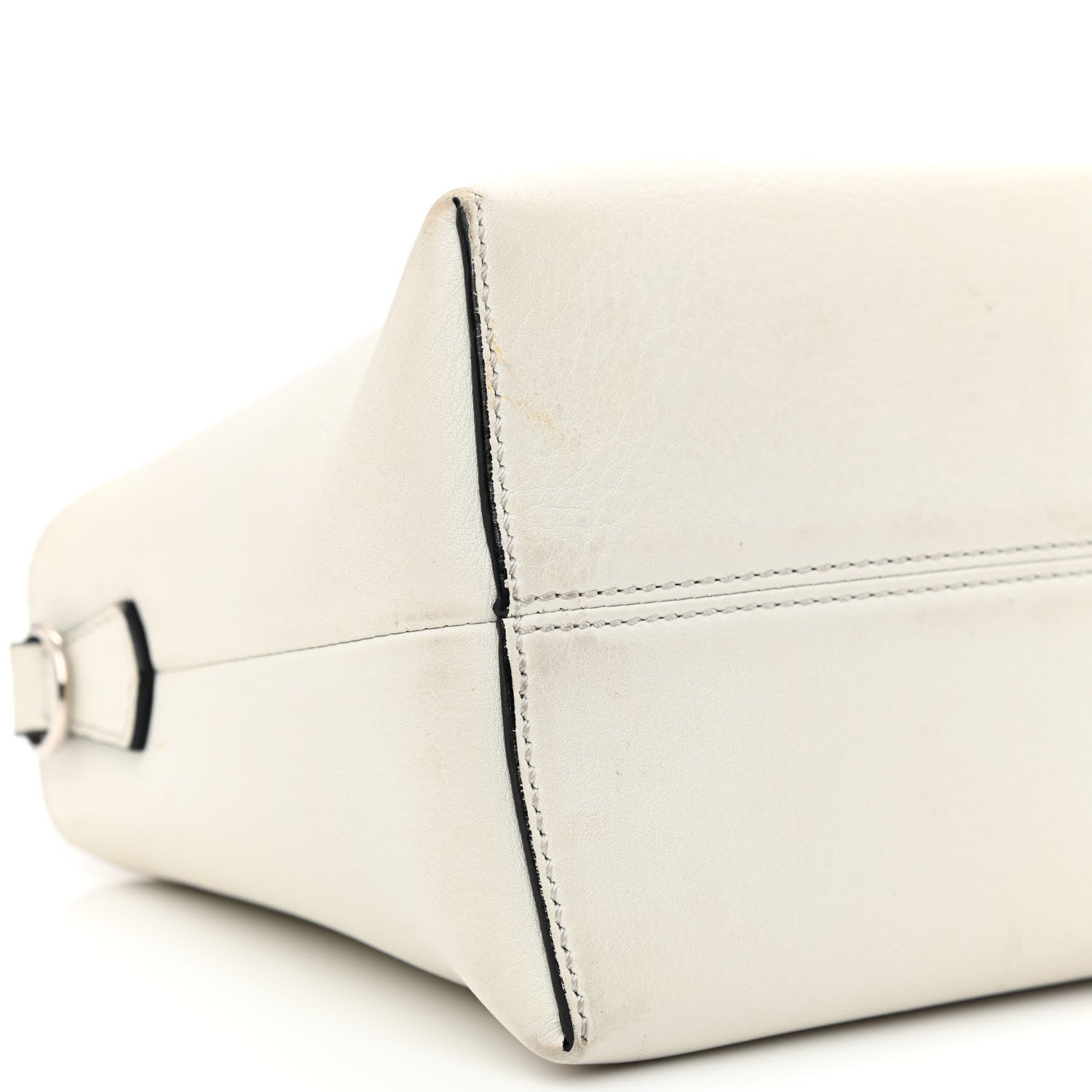 Fendi Vitello Dolce Croc Tail Medium By The Way Boston Bag White Black 8 of 12