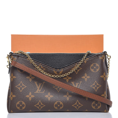 Louis Vuitton Monogram Pallas Clutch Black 9 of 9