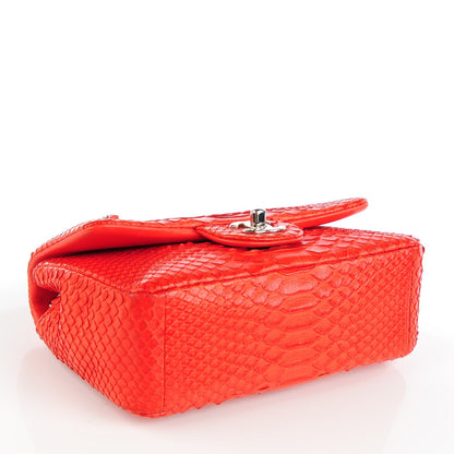 Chanel Python Mini Rectangular Flap Red 3 of 8