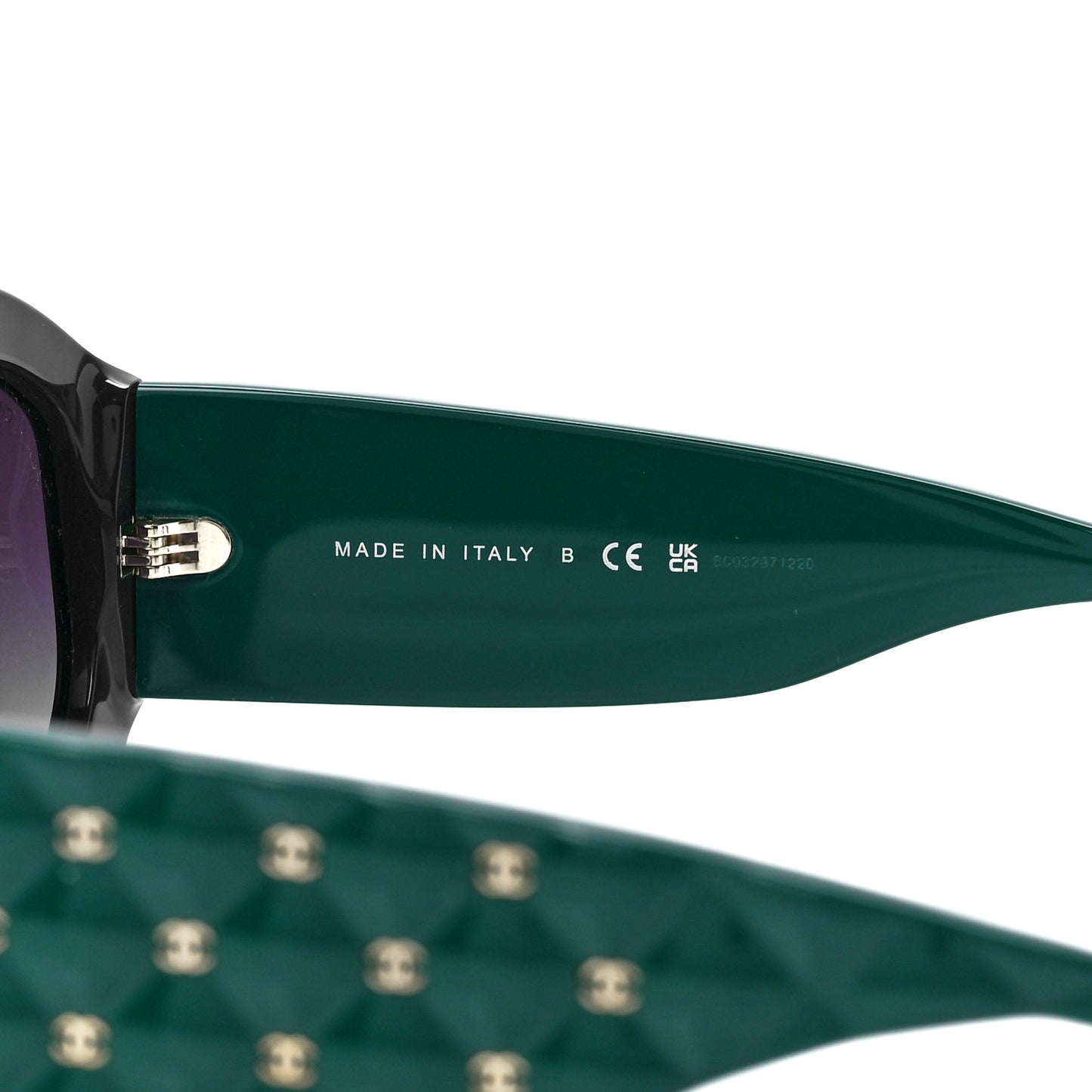 Acetate Quilted CC Sunglasses 5486-A Blue Green