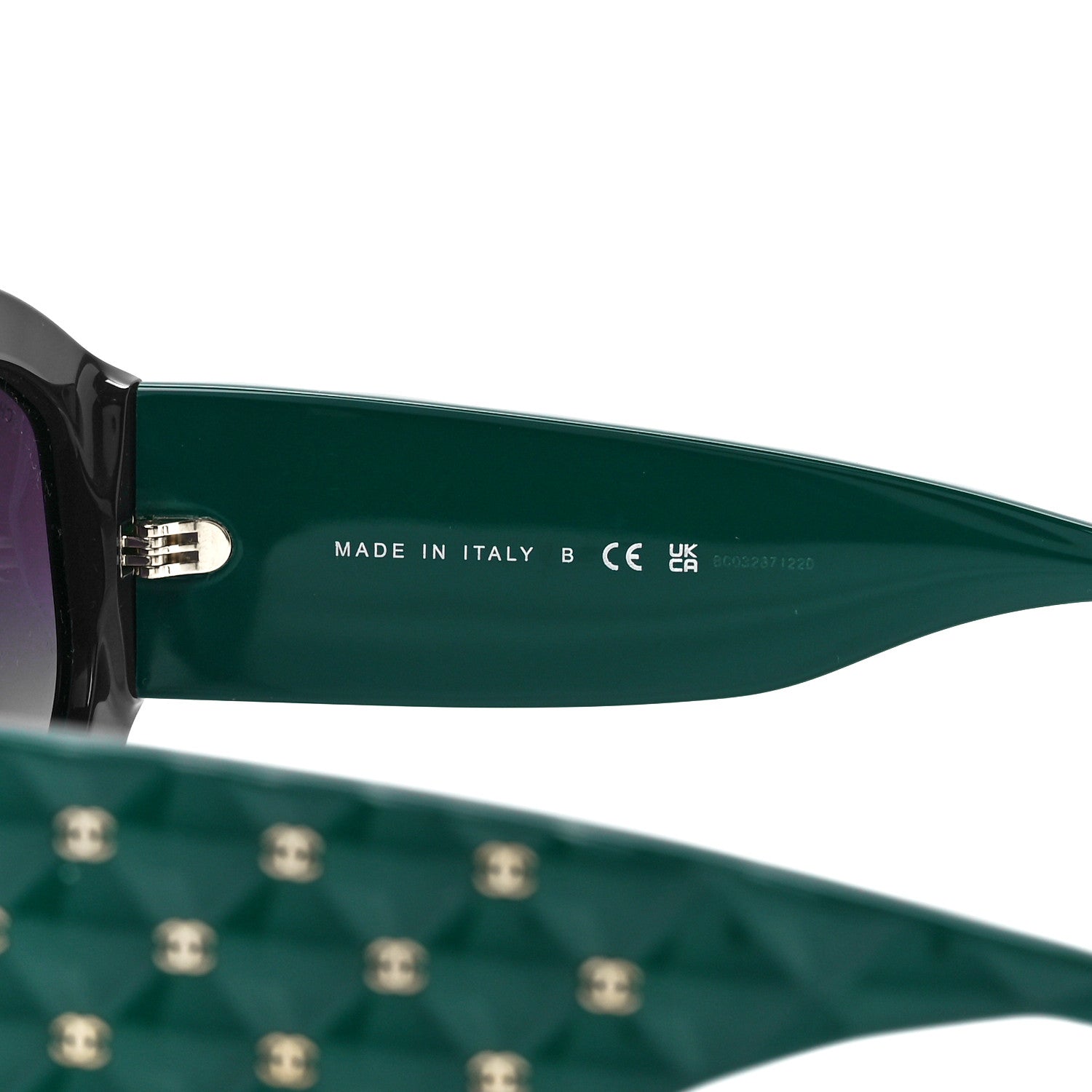 Chanel Acetate Quilted CC Sunglasses 5486-A Blue Green 6 of 7